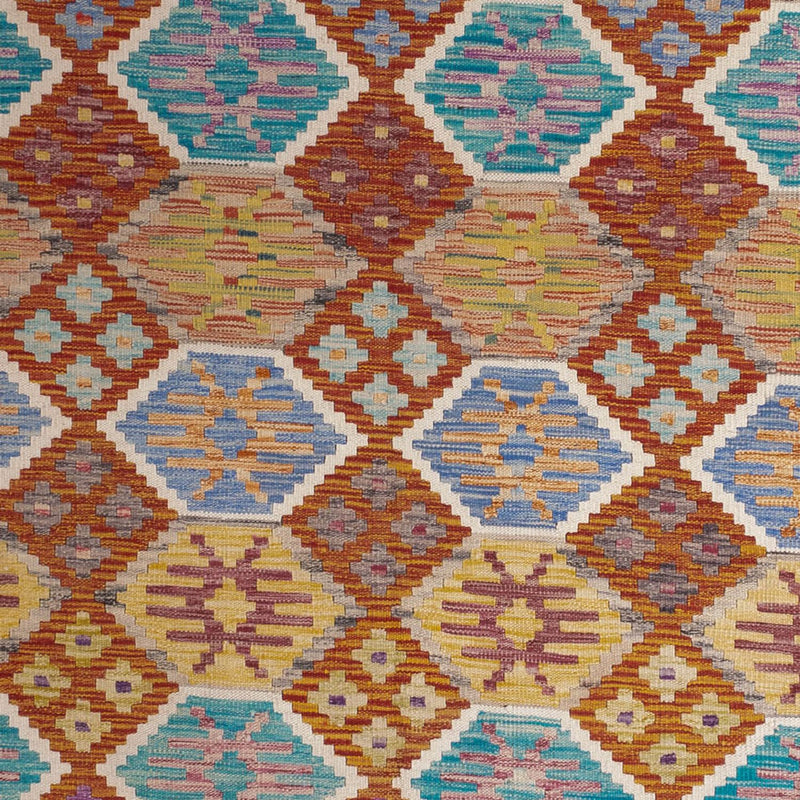 Alfombra Kelim - Splash - 247 x 201 cm - multicolor