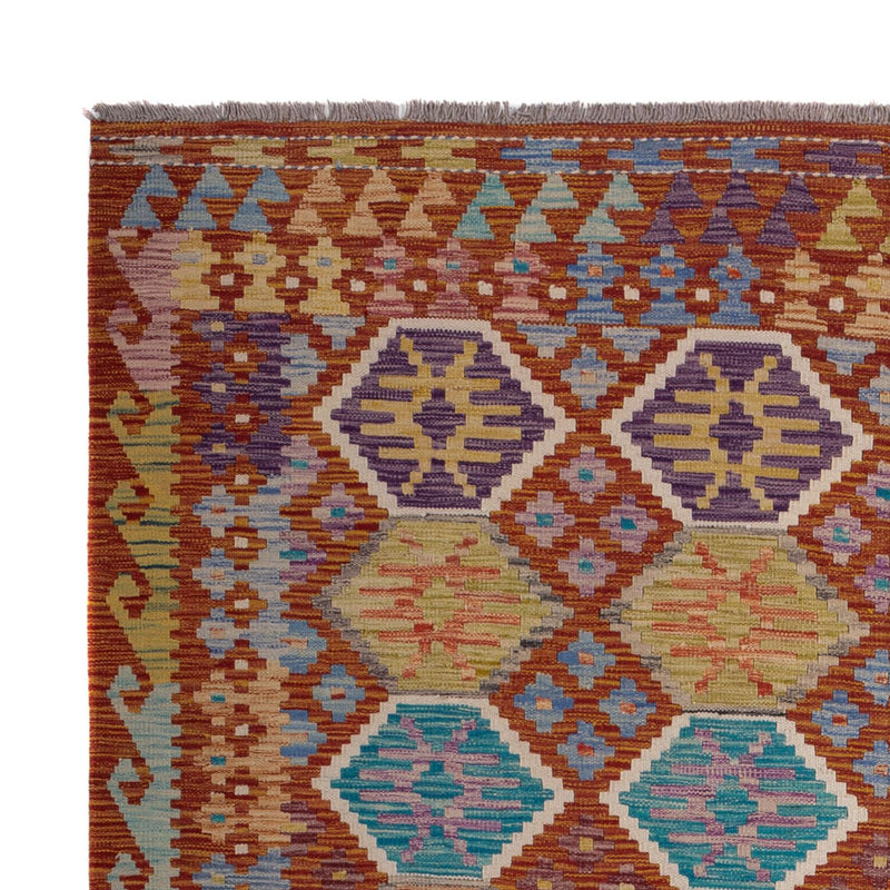 Alfombra Kelim - Splash - 247 x 201 cm - multicolor