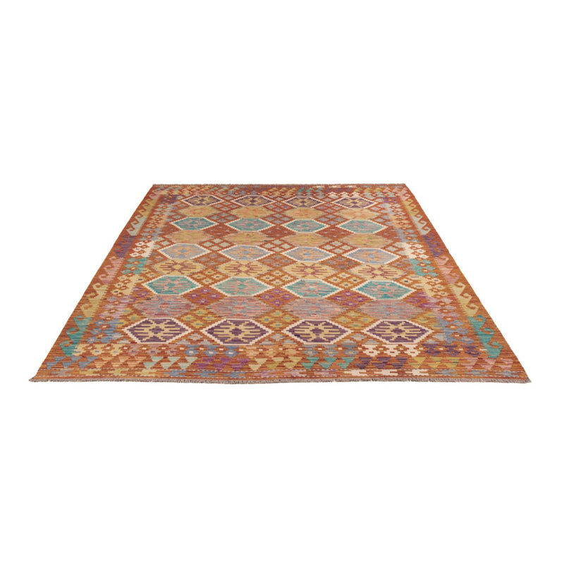 Alfombra Kelim - Splash - 247 x 201 cm - multicolor
