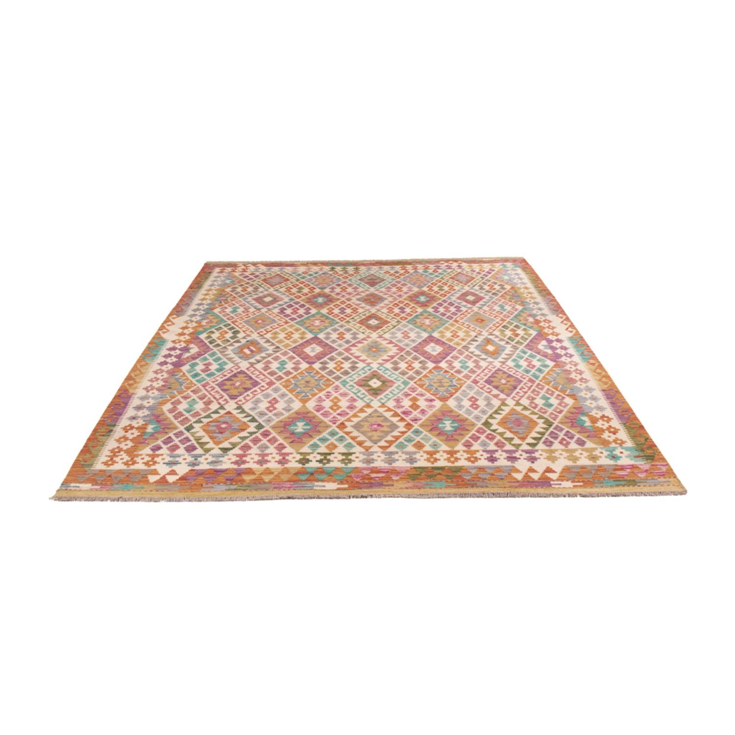 Alfombra Kelim - Splash - 246 x 204 cm - multicolor