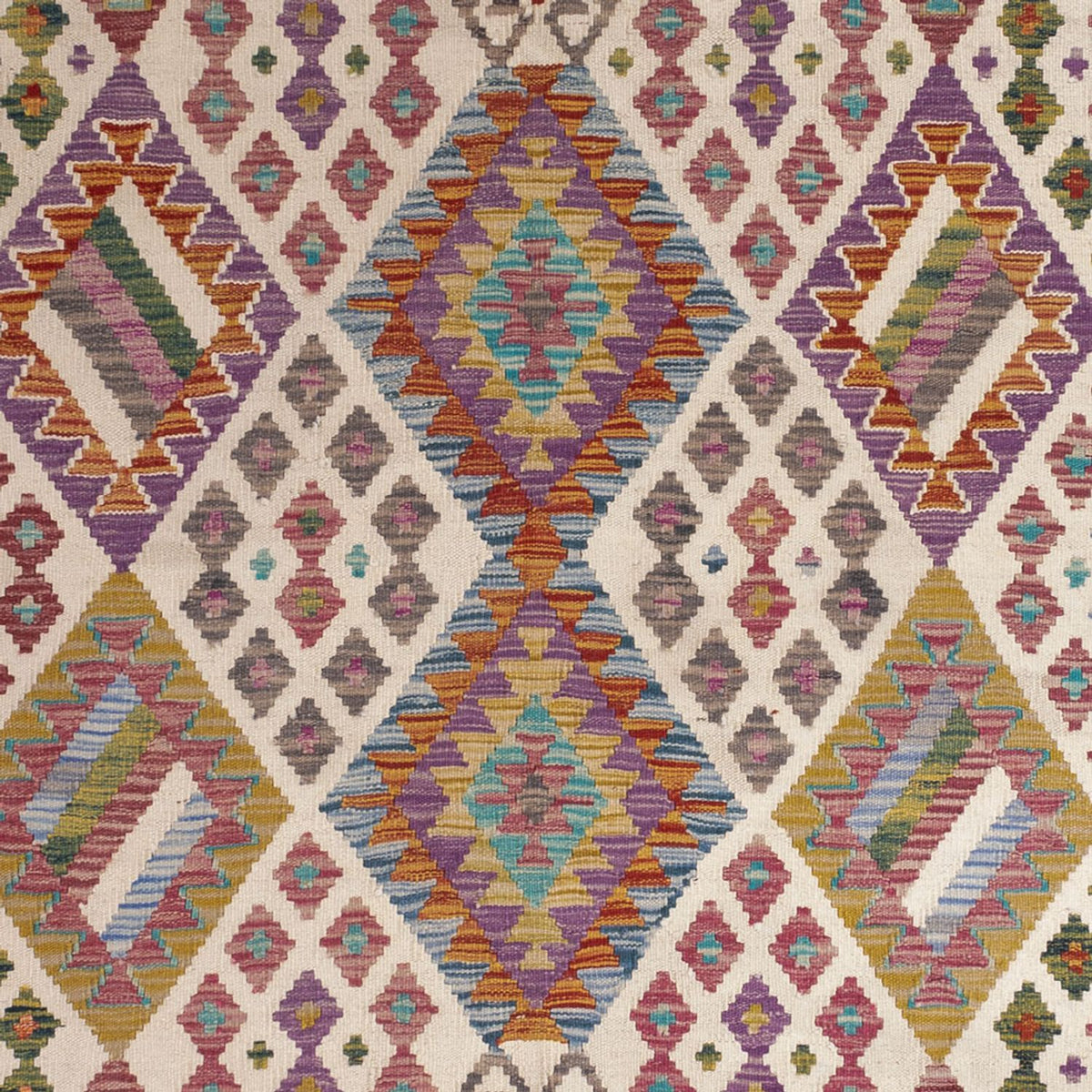 Alfombra Kelim - Splash - 243 x 201 cm - multicolor