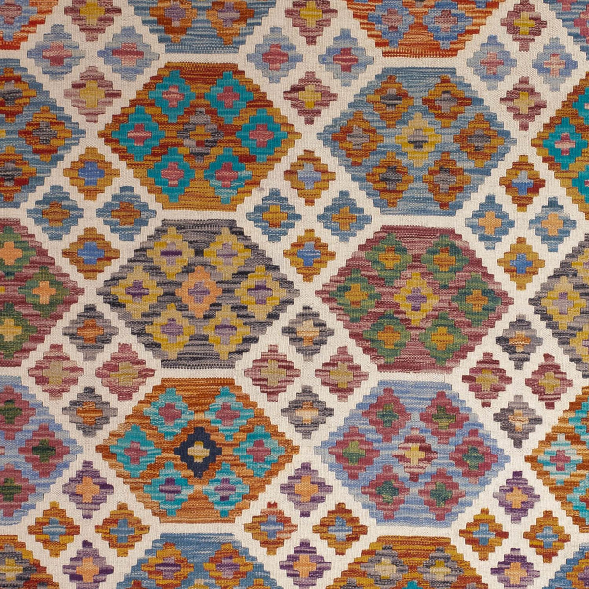 Alfombra Kelim - Splash - 255 x 205 cm - multicolor