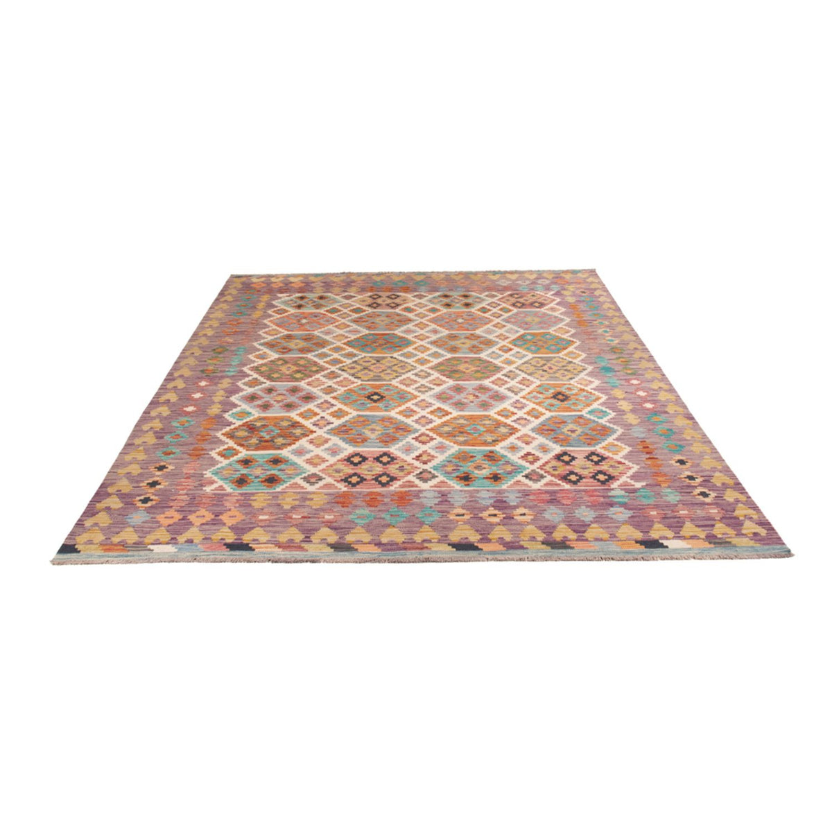 Alfombra Kelim - Splash - 255 x 205 cm - multicolor