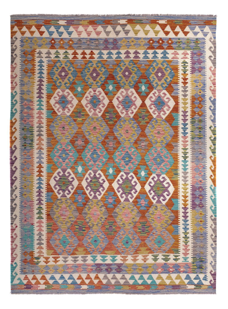 Alfombra Kelim - Splash - 256 x 198 cm - multicolor
