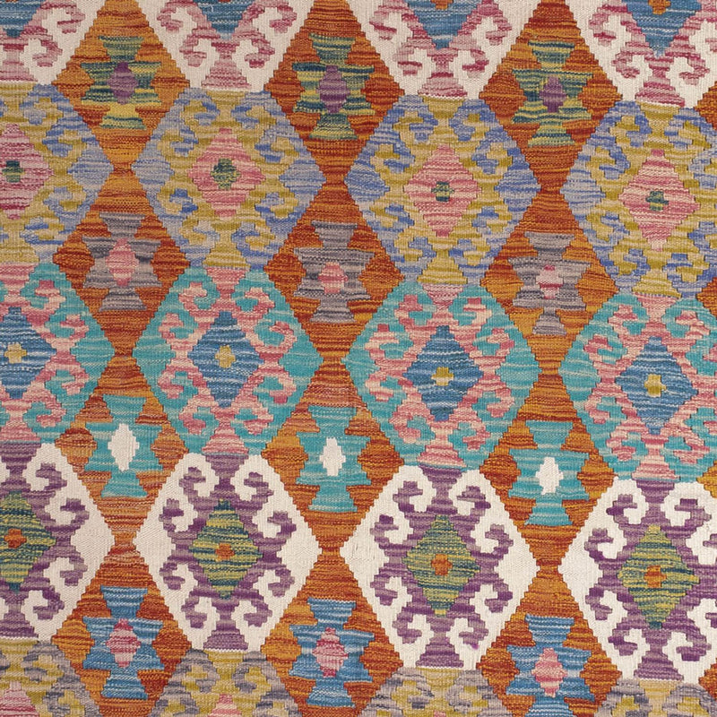 Alfombra Kelim - Splash - 256 x 198 cm - multicolor