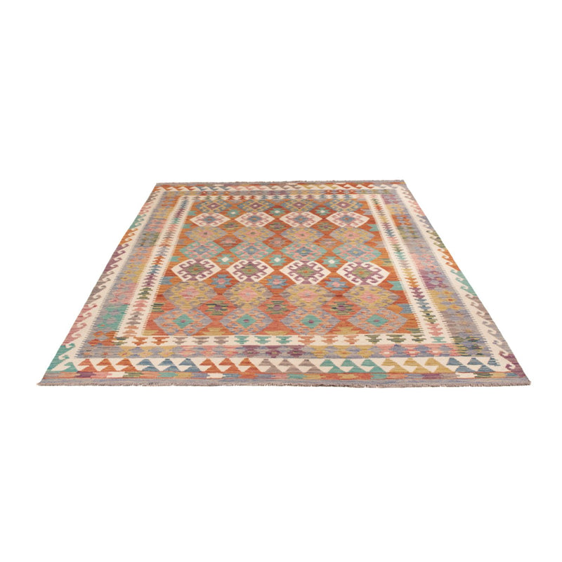 Alfombra Kelim - Splash - 256 x 198 cm - multicolor
