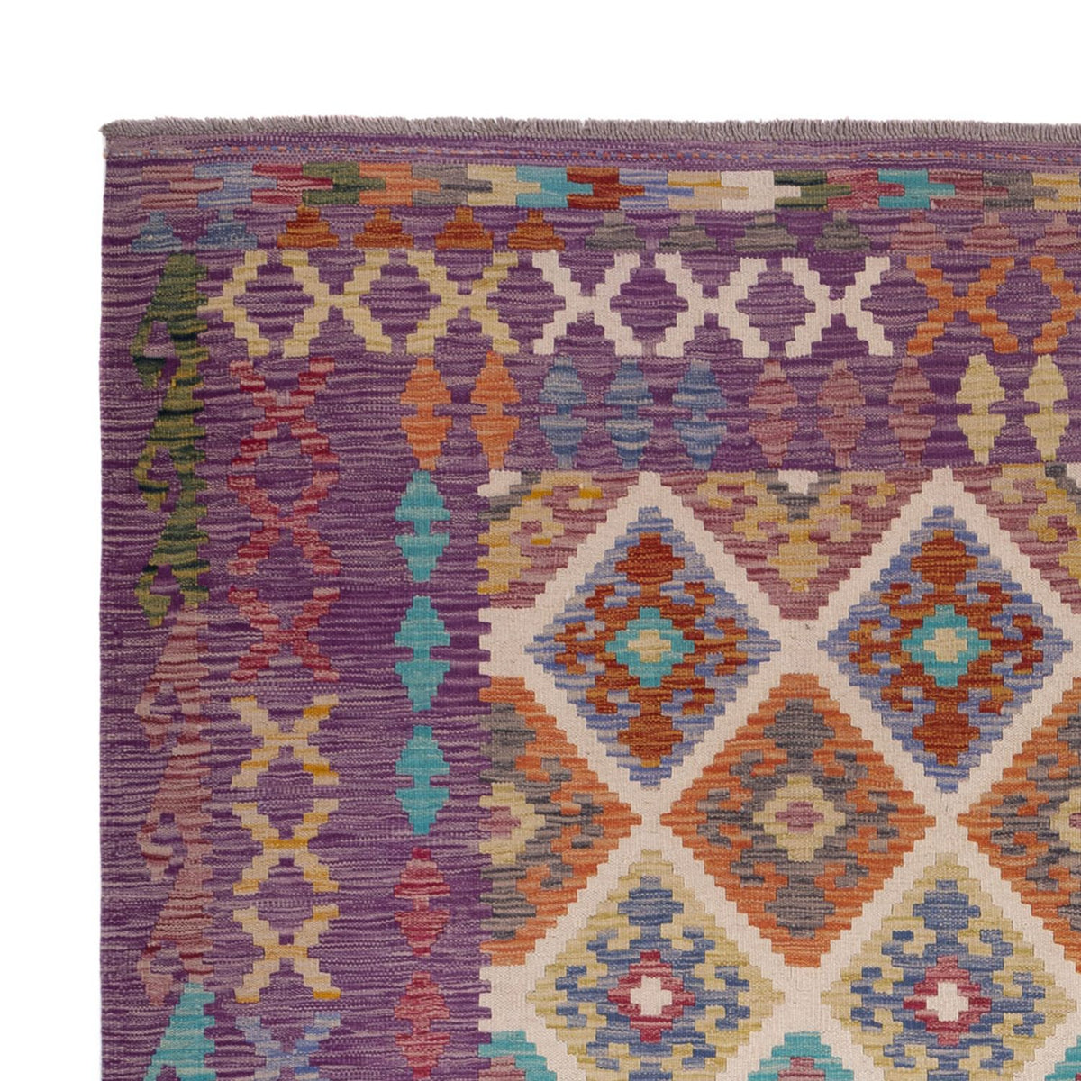 Alfombra Kelim - Splash - 246 x 206 cm - multicolor