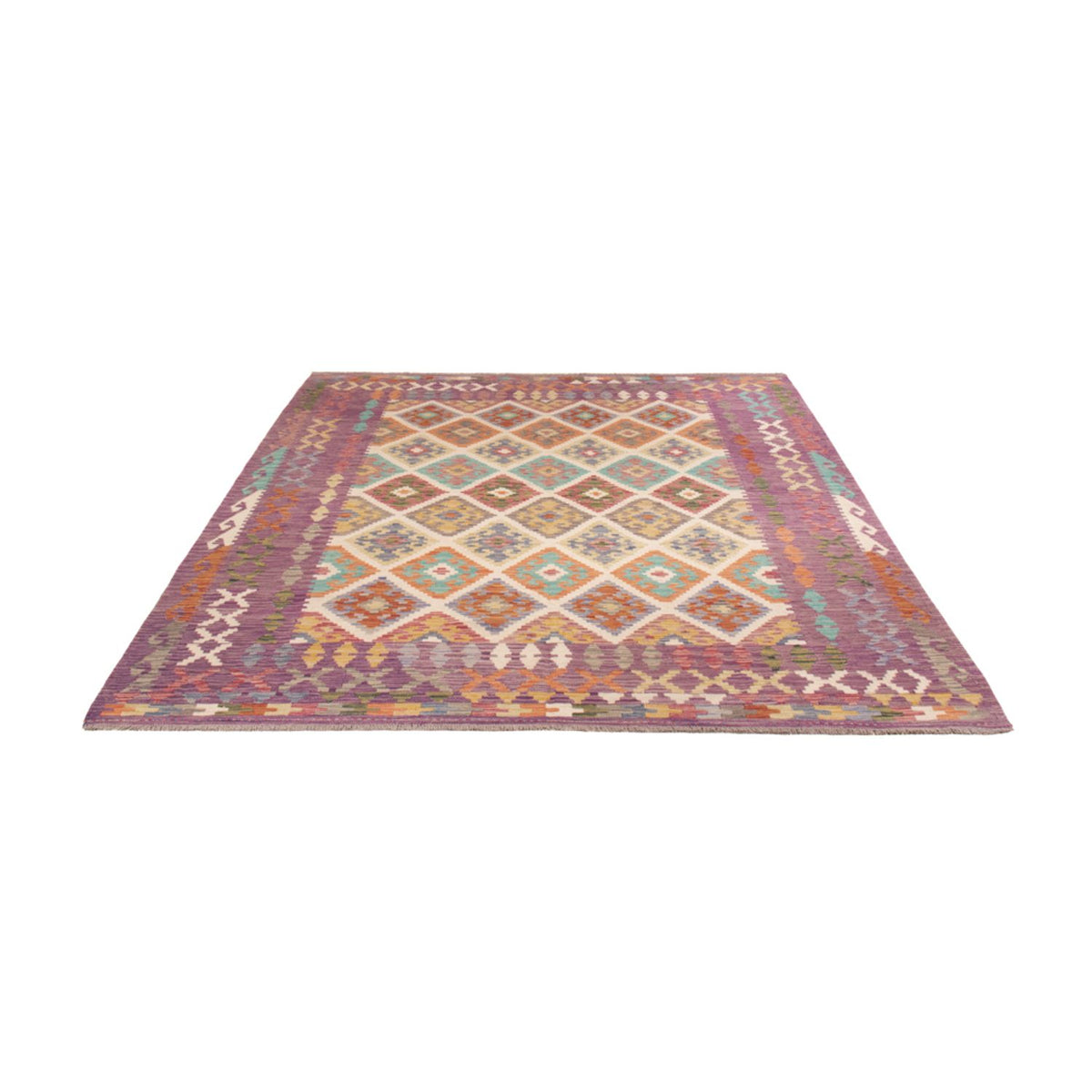 Alfombra Kelim - Splash - 246 x 206 cm - multicolor