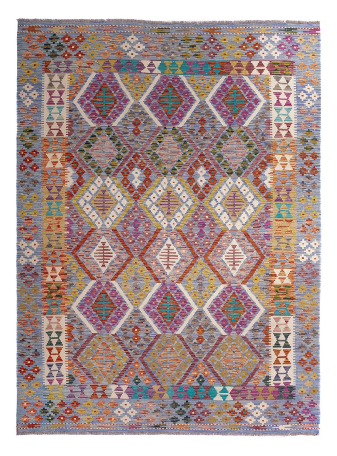 Alfombra Kelim - Splash - 250 x 191 cm - multicolor