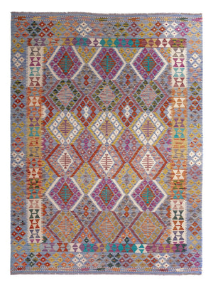 Alfombra Kelim - Splash - 250 x 191 cm - multicolor