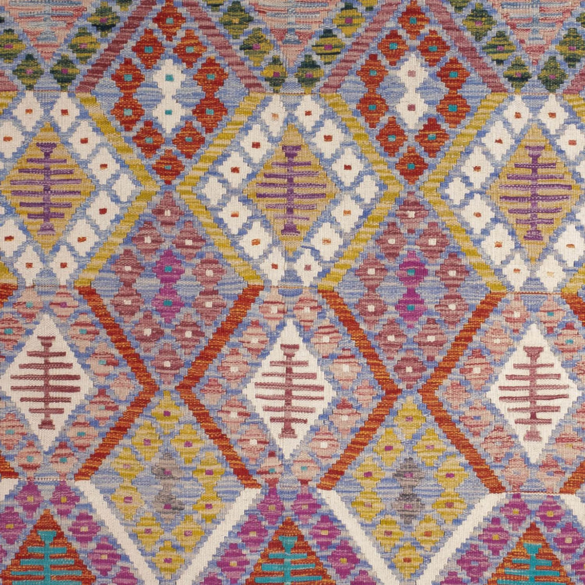 Alfombra Kelim - Splash - 250 x 191 cm - multicolor