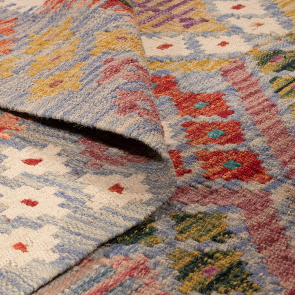 Alfombra Kelim - Splash - 250 x 191 cm - multicolor