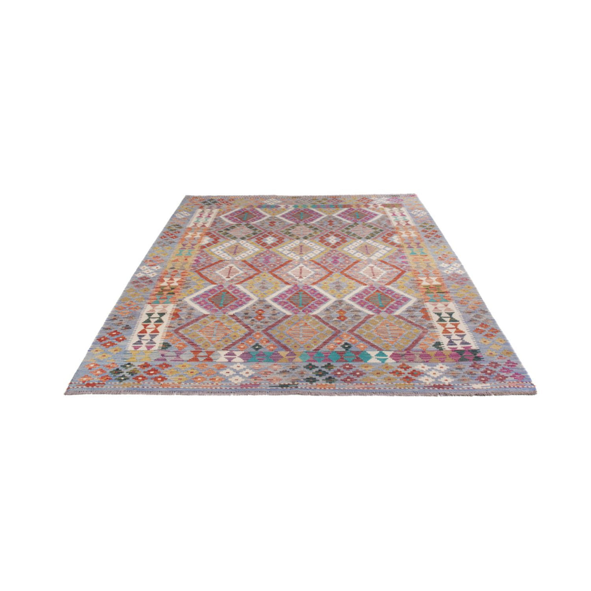 Alfombra Kelim - Splash - 250 x 191 cm - multicolor