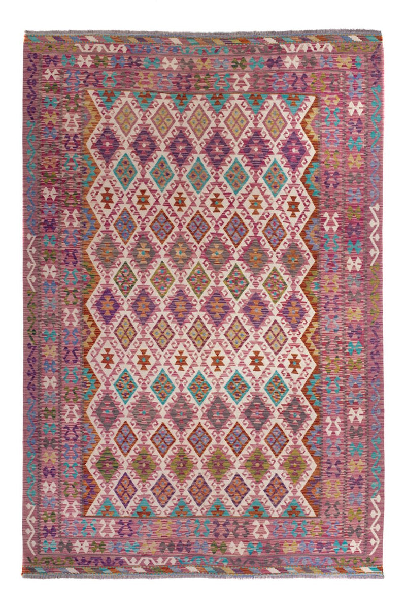 Alfombra Kelim - Splash - 308 x 215 cm - multicolor
