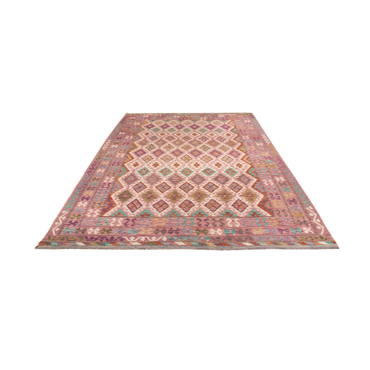 Alfombra Kelim - Splash - 308 x 215 cm - multicolor