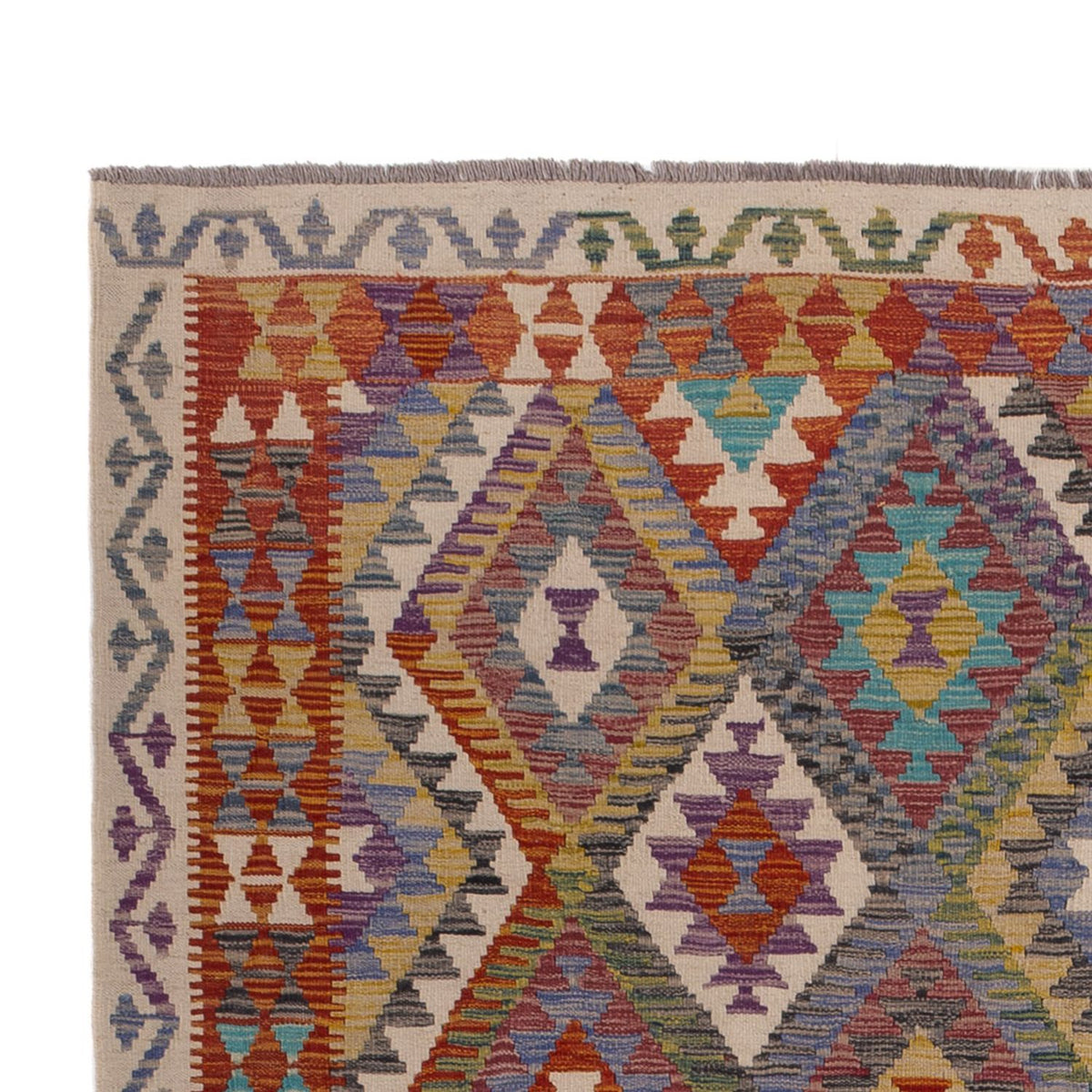 Alfombra Kelim - Splash - 299 x 200 cm - multicolor