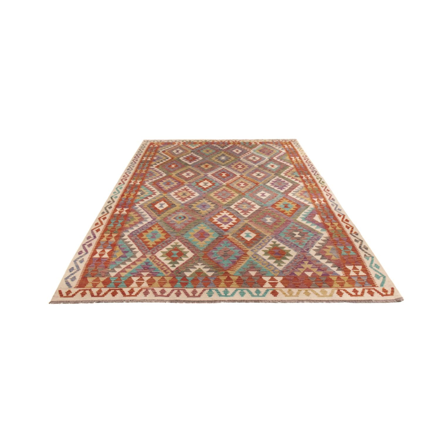 Alfombra Kelim - Splash - 299 x 200 cm - multicolor