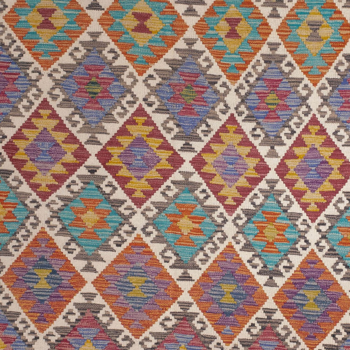 Alfombra Kelim - Splash - 305 x 196 cm - multicolor