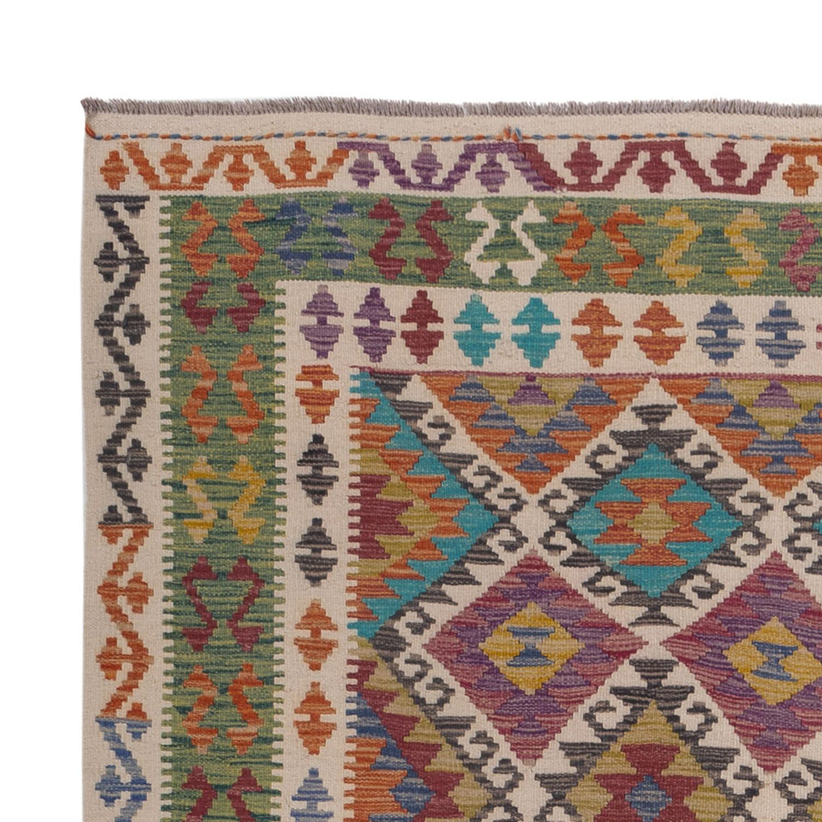 Alfombra Kelim - Splash - 305 x 196 cm - multicolor