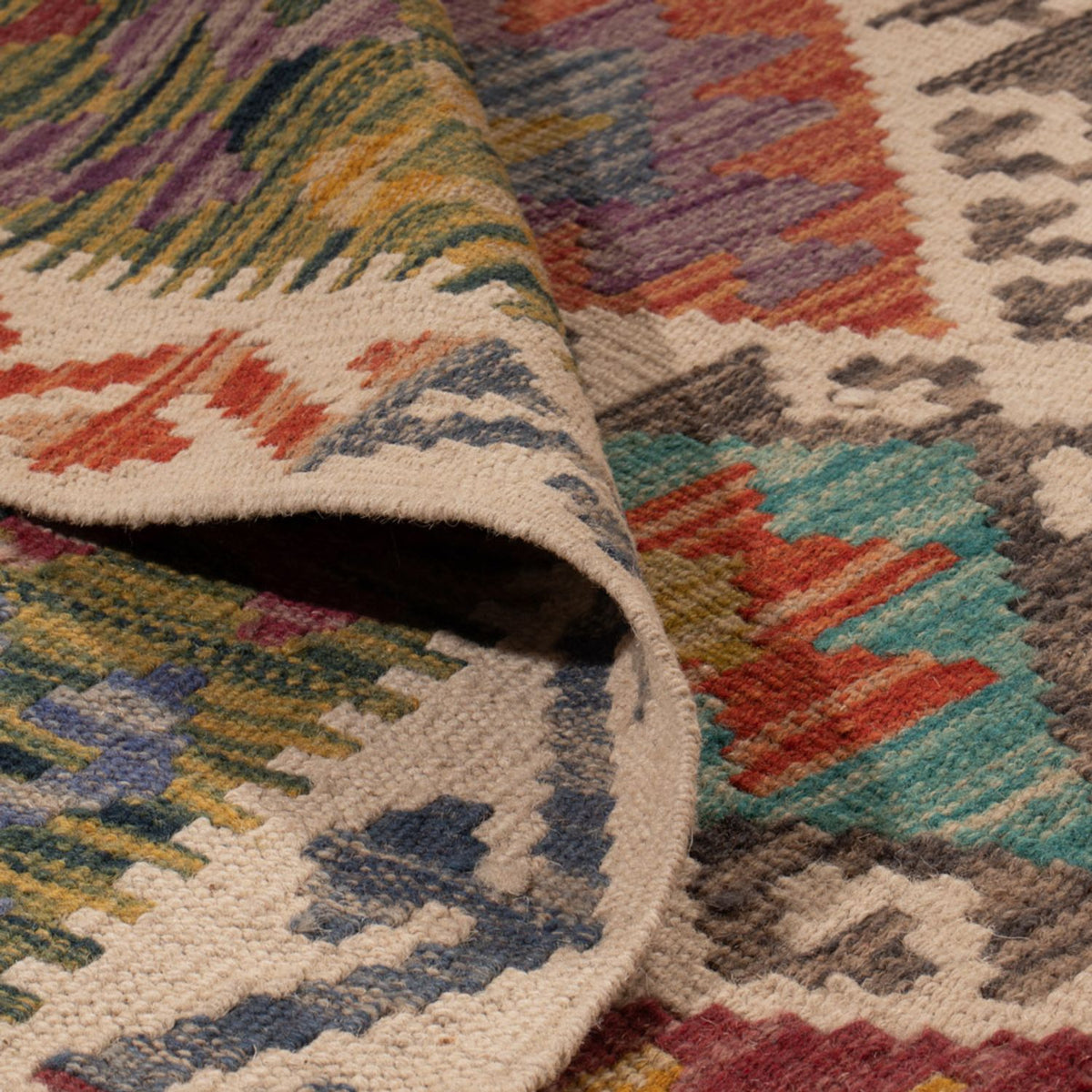 Alfombra Kelim - Splash - 305 x 196 cm - multicolor