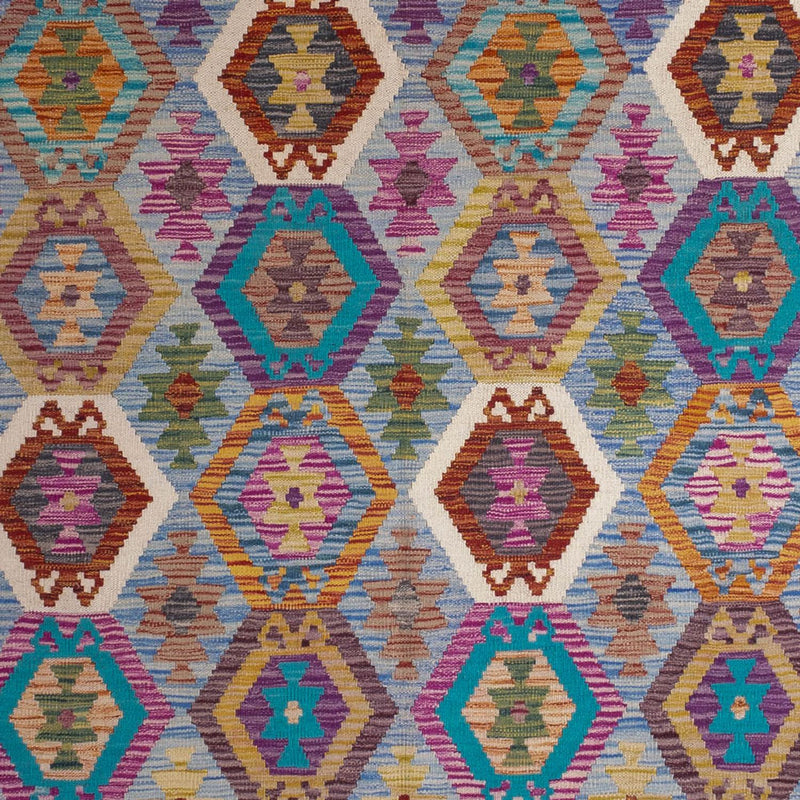 Alfombra Kelim - Splash - 300 x 203 cm - multicolor