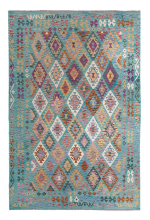 Alfombra Kelim - Splash - 297 x 204 cm - multicolor