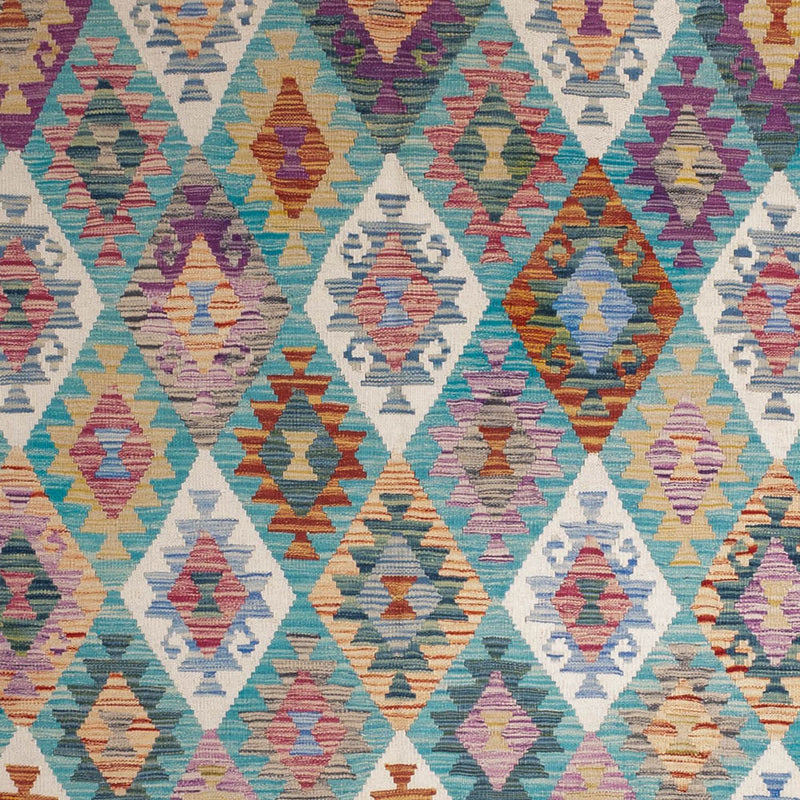 Alfombra Kelim - Splash - 297 x 204 cm - multicolor