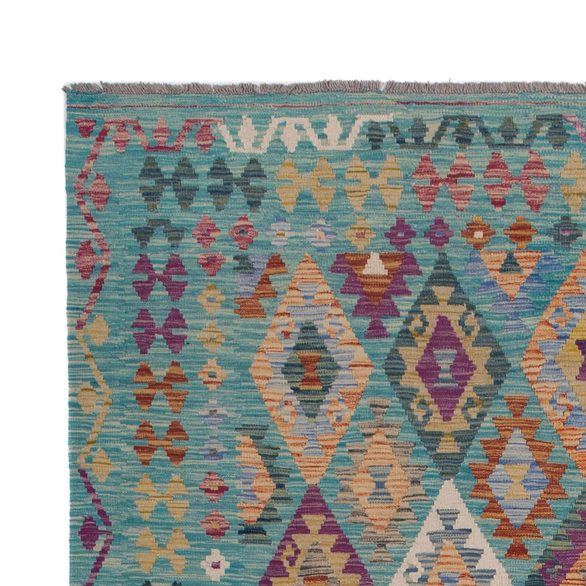 Alfombra Kelim - Splash - 297 x 204 cm - multicolor