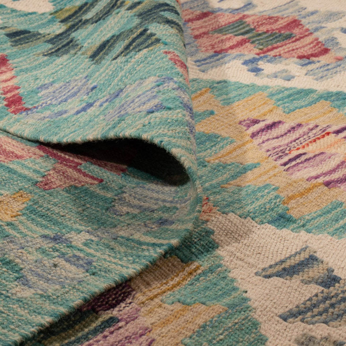 Alfombra Kelim - Splash - 297 x 204 cm - multicolor