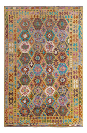 Alfombra Kelim - Splash - 306 x 208 cm - multicolor