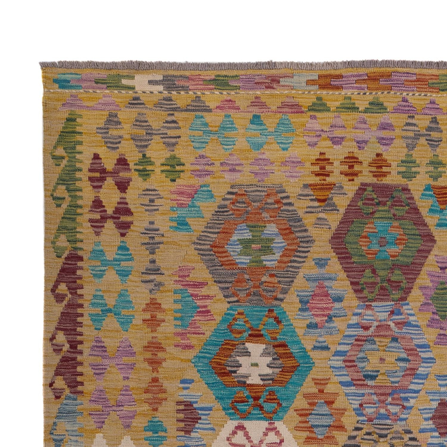 Alfombra Kelim - Splash - 306 x 208 cm - multicolor