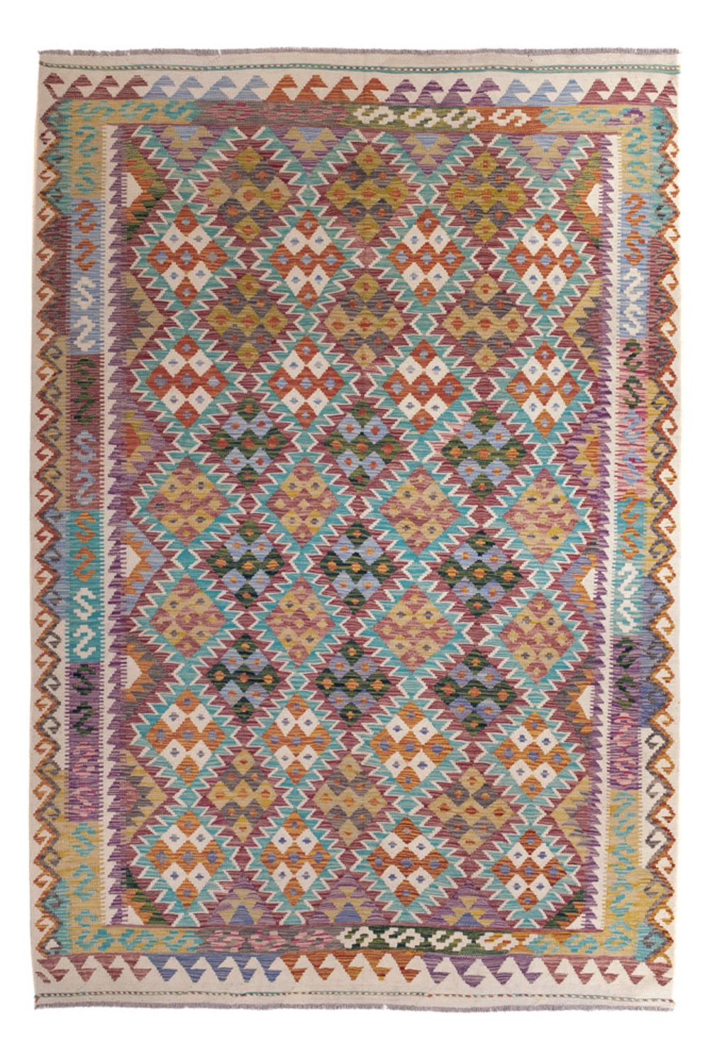 Alfombra Kelim - Splash - 285 x 195 cm - multicolor