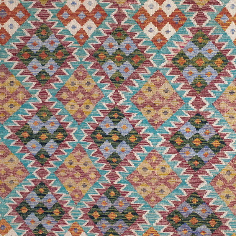Alfombra Kelim - Splash - 285 x 195 cm - multicolor