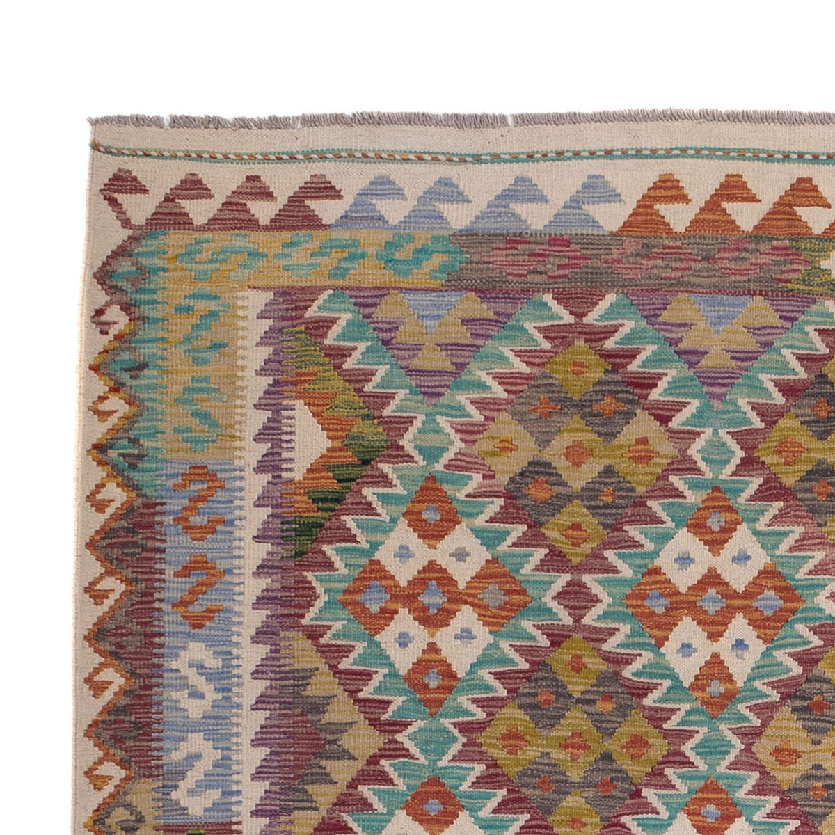 Alfombra Kelim - Splash - 285 x 195 cm - multicolor