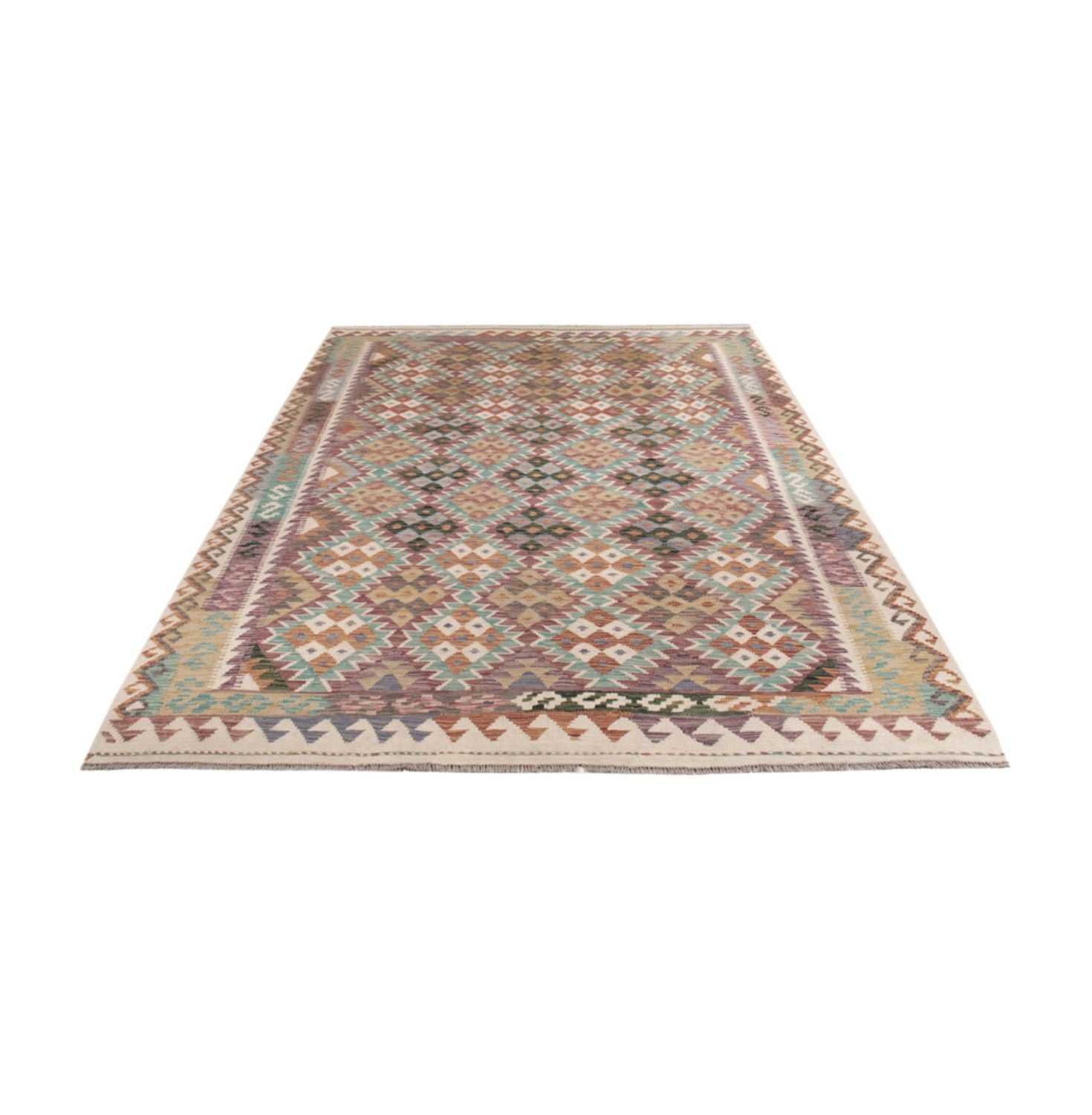 Alfombra Kelim - Splash - 285 x 195 cm - multicolor