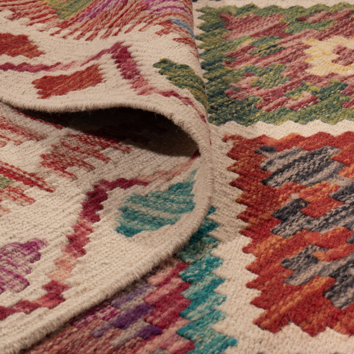 Alfombra Kelim - Splash - 285 x 206 cm - multicolor