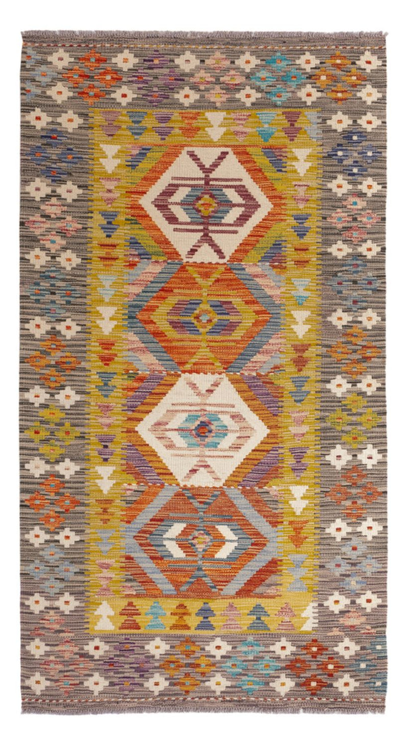 Alfombra de pasillo Alfombra Kelim - Splash - 192 x 101 cm - multicolor