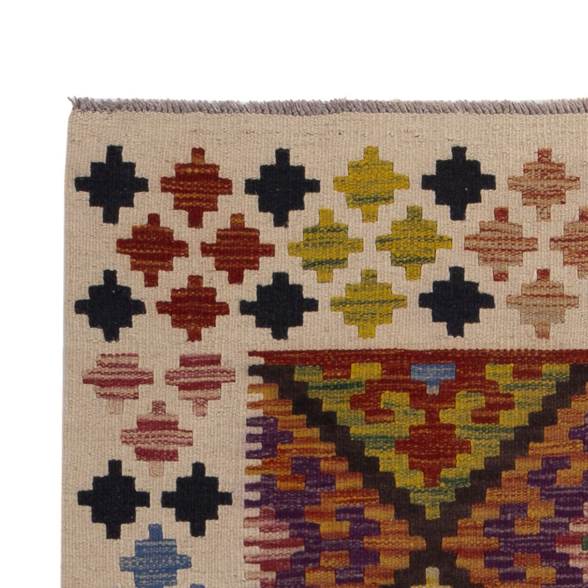 Alfombra de pasillo Alfombra Kelim - Splash - 199 x 101 cm - multicolor