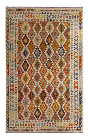 Alfombra Kelim - Splash - 298 x 210 cm - multicolor