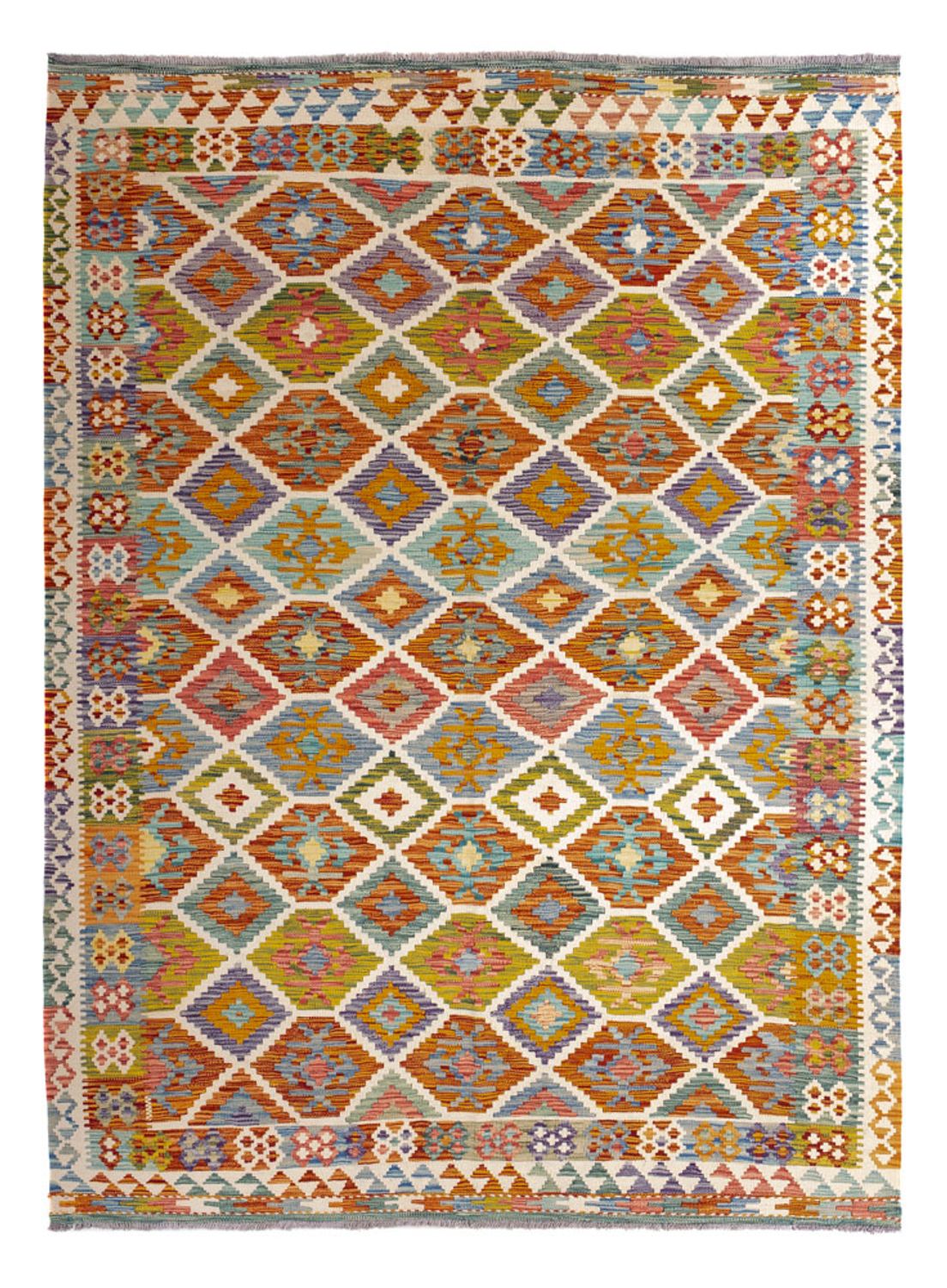 Alfombra Kelim - Splash - 238 x 178 cm - multicolor