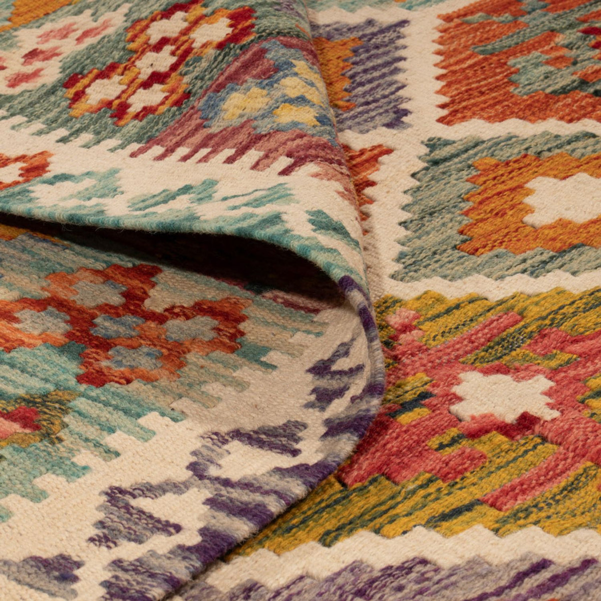 Alfombra Kelim - Splash - 238 x 178 cm - multicolor