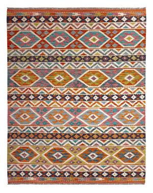 Alfombra Kelim - Splash - 197 x 154 cm - multicolor