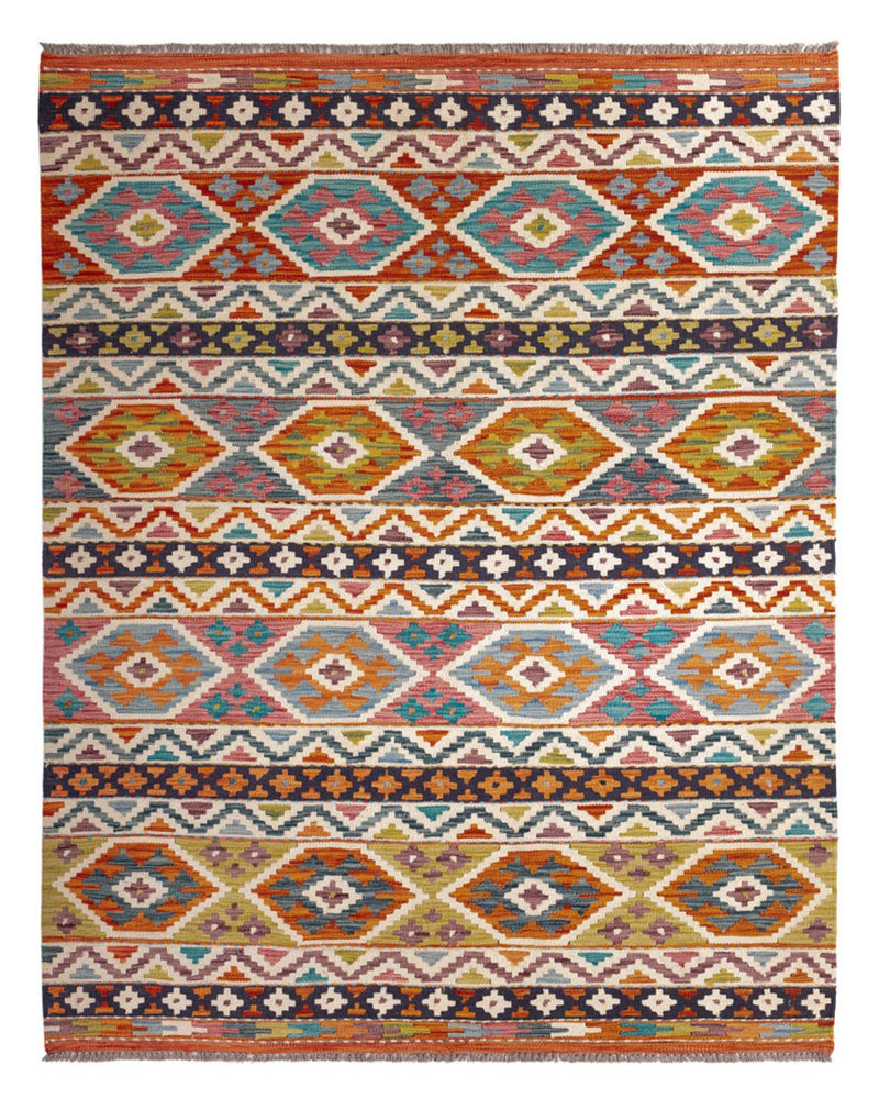 Alfombra Kelim - Splash - 197 x 154 cm - multicolor