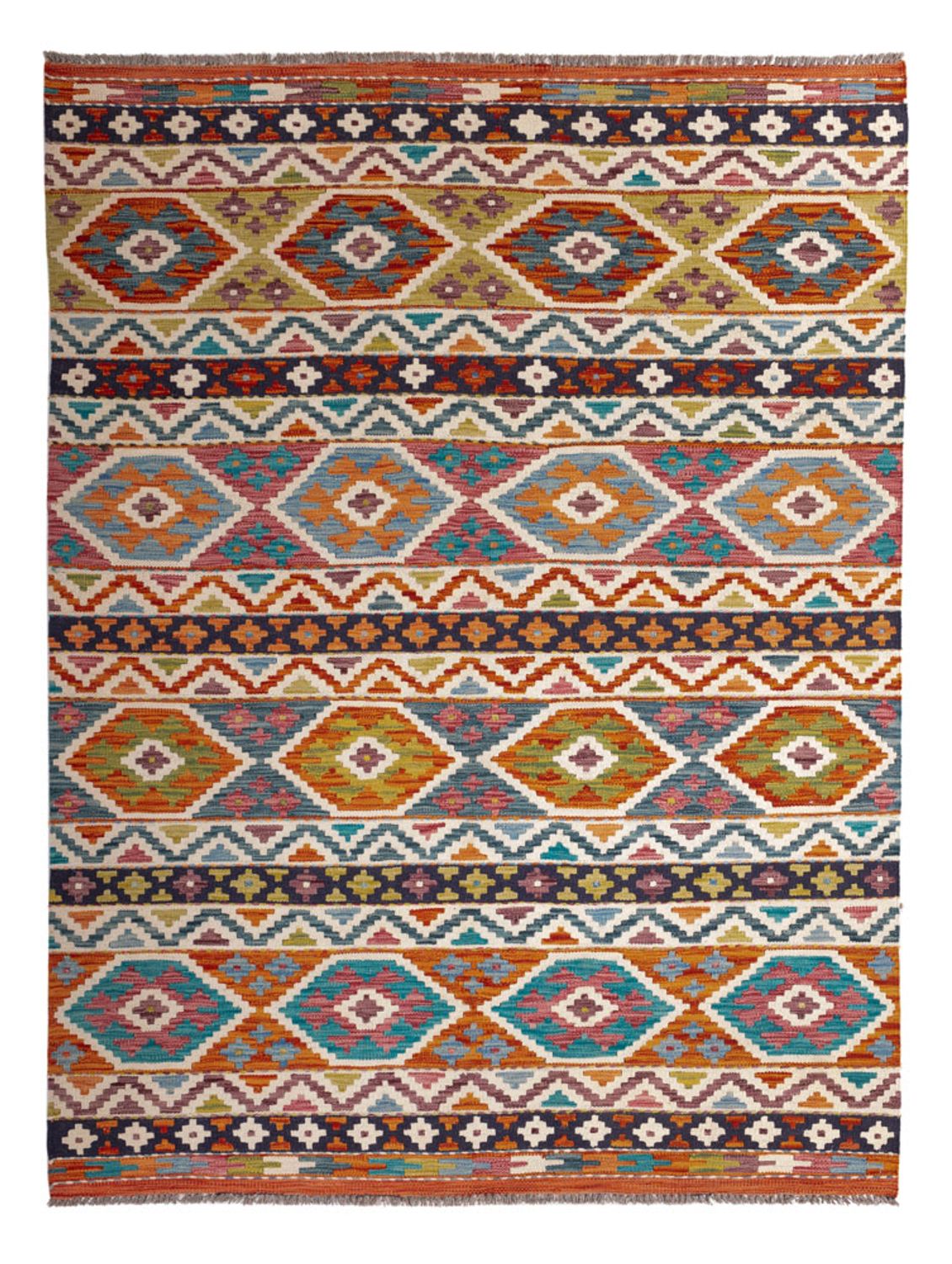 Alfombra Kelim - Splash - 198 x 152 cm - multicolor