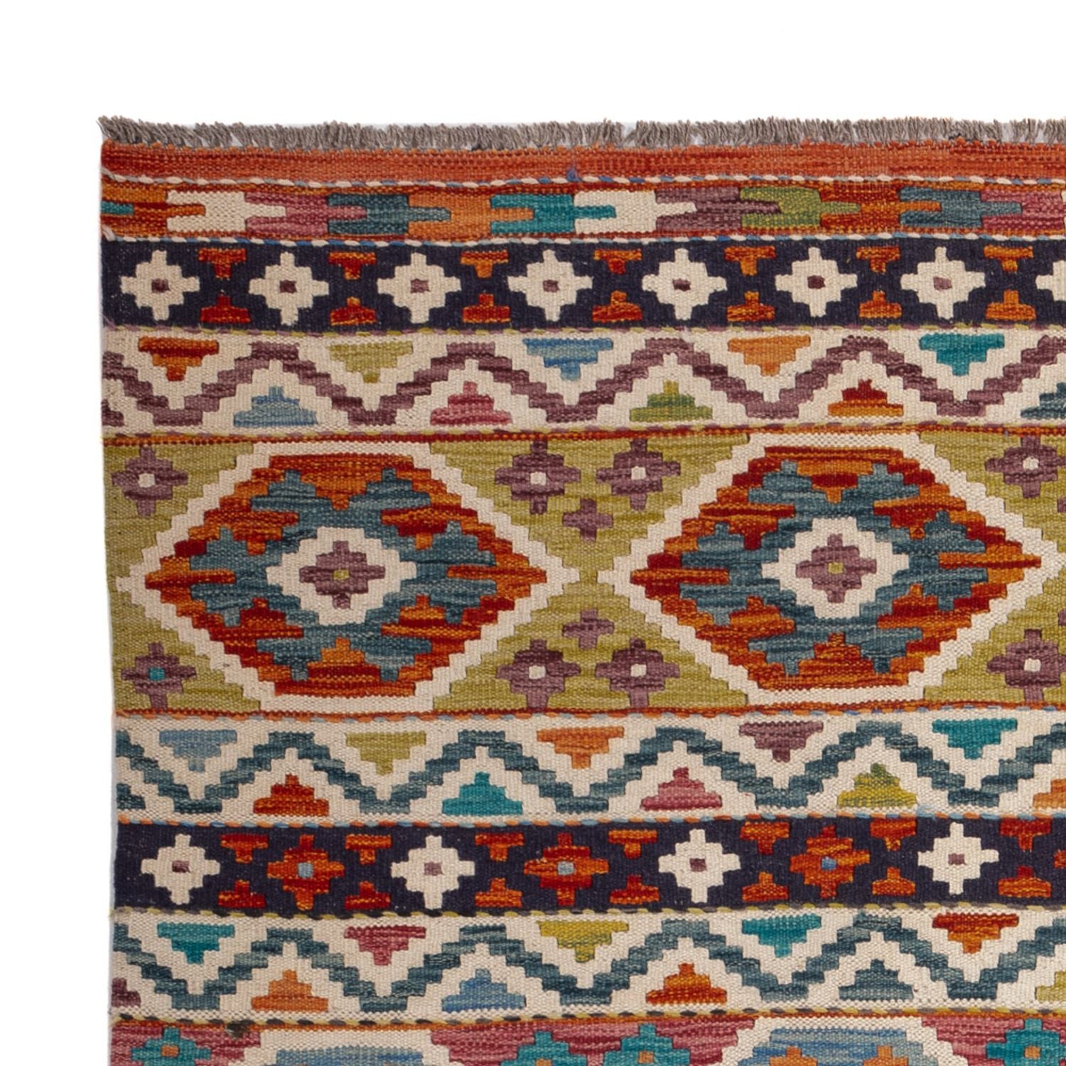 Alfombra Kelim - Splash - 198 x 152 cm - multicolor