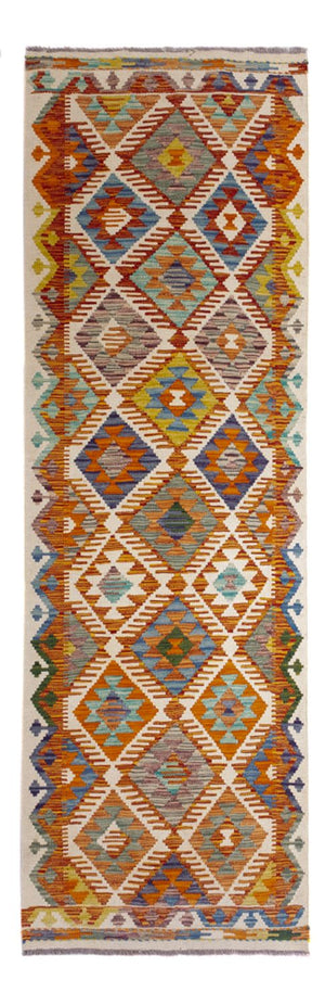 Alfombra de pasillo Alfombra Kelim - Splash - 234 x 80 cm - multicolor