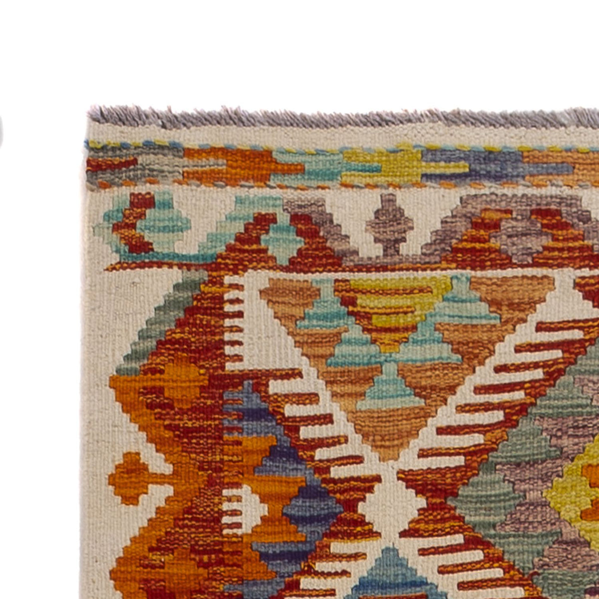 Alfombra de pasillo Alfombra Kelim - Splash - 234 x 80 cm - multicolor