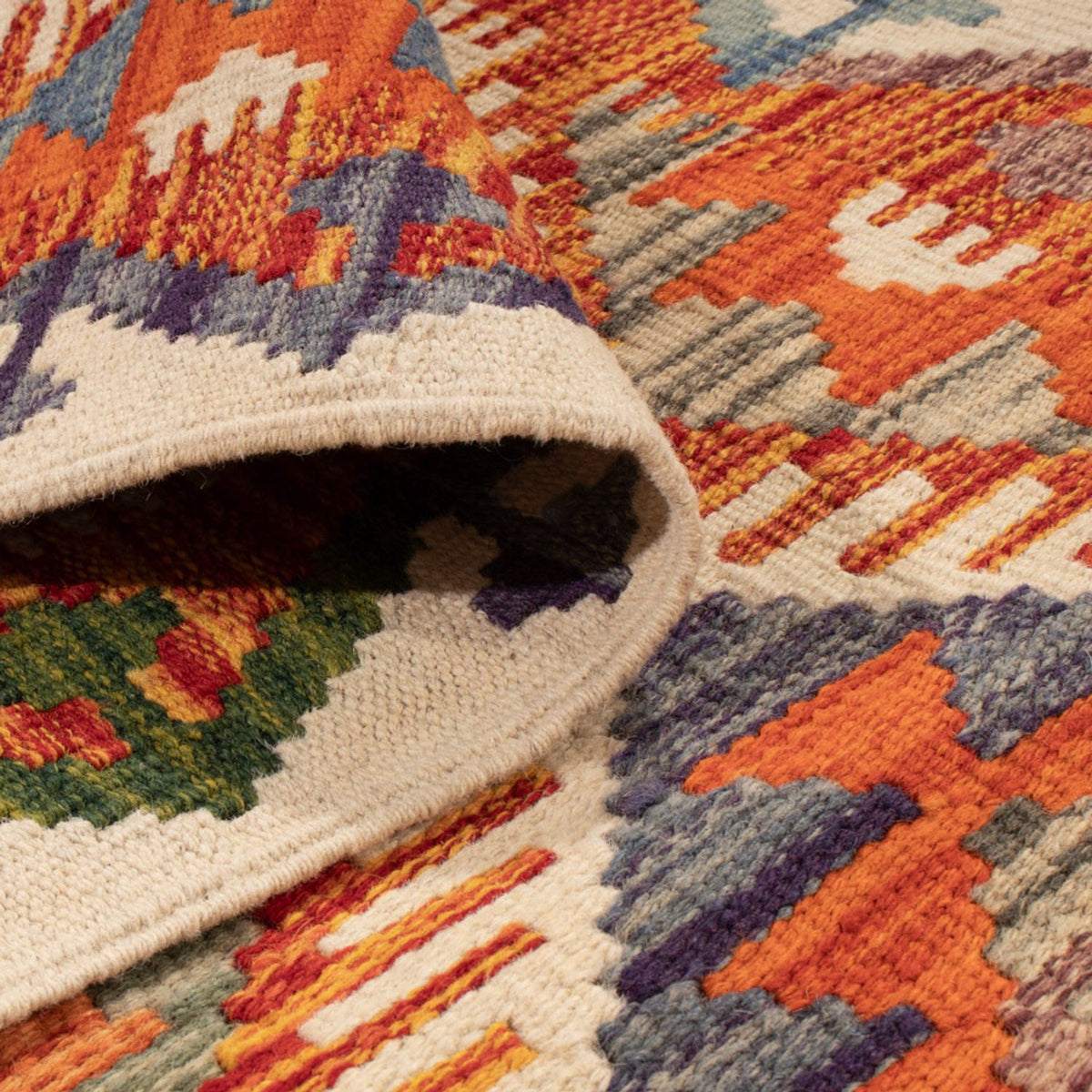 Alfombra de pasillo Alfombra Kelim - Splash - 234 x 80 cm - multicolor