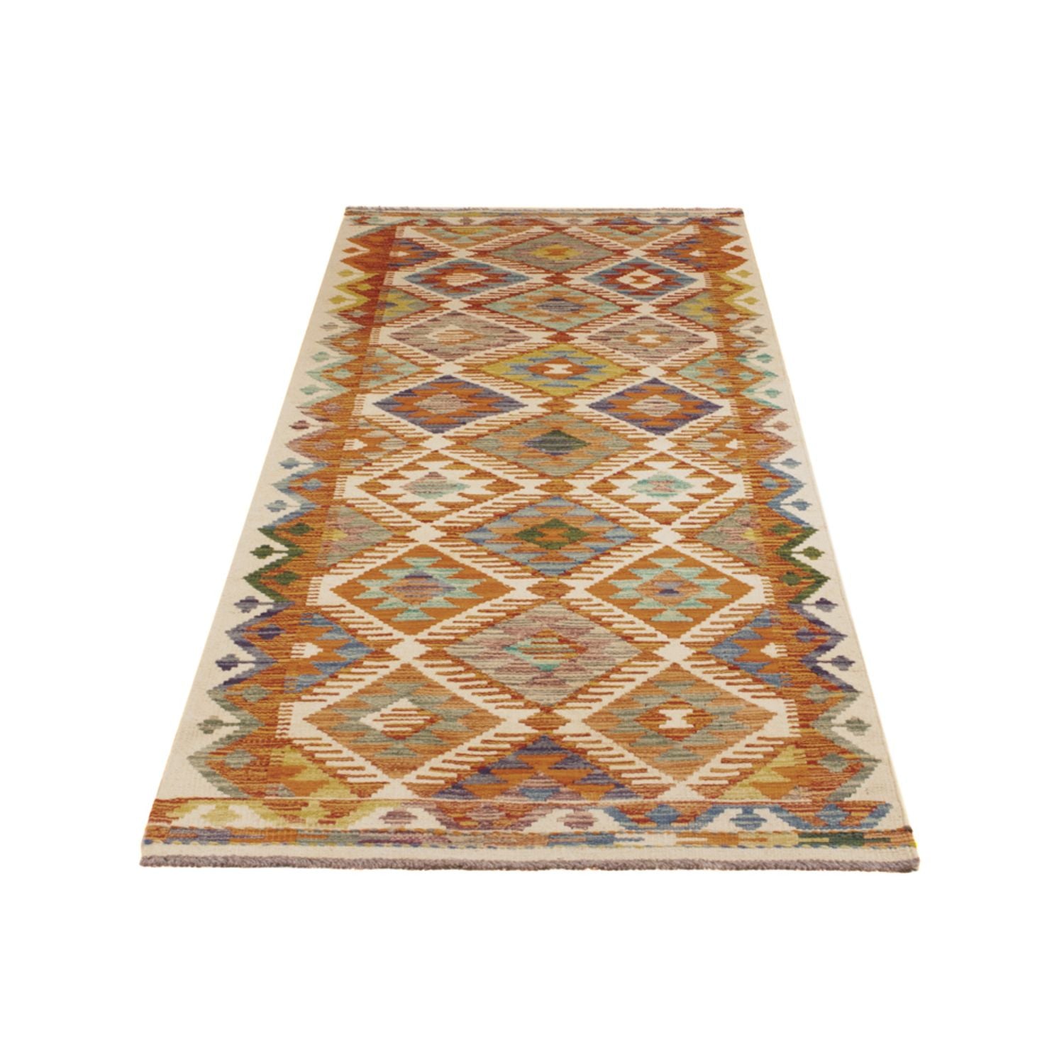 Alfombra de pasillo Alfombra Kelim - Splash - 234 x 80 cm - multicolor