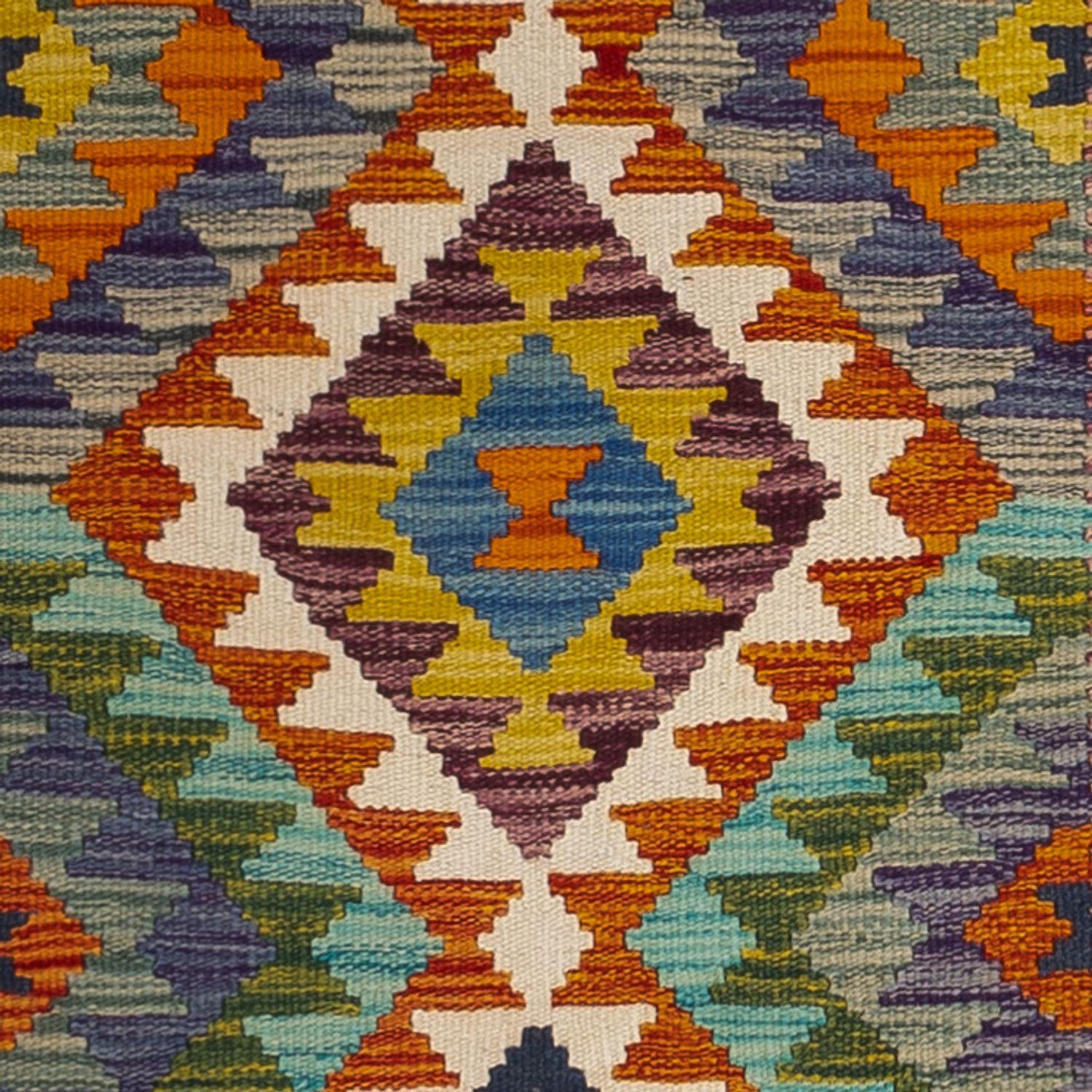 Alfombra de pasillo Alfombra Kelim - Splash - 233 x 87 cm - multicolor